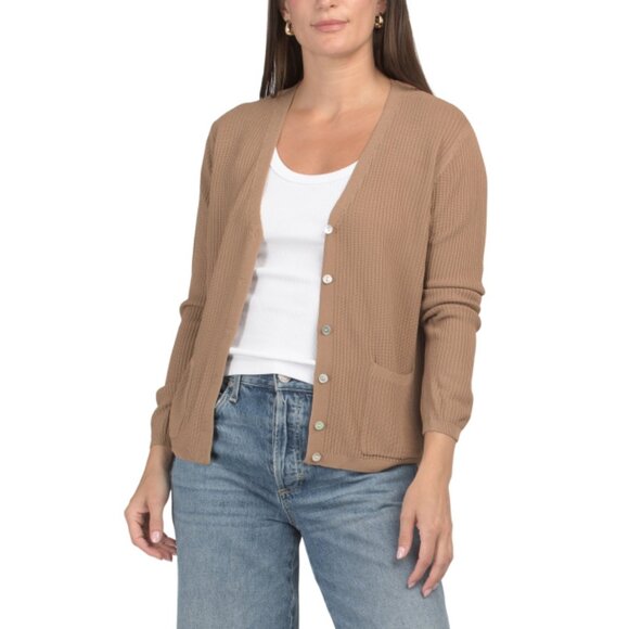 VERTIGO Mocha Easy Button Up Cardigan - Picture 1 of 2